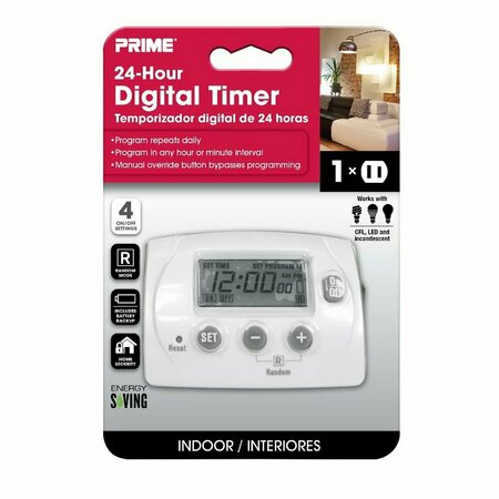 PRIME WIRE & CABLE 1 OUTLET WHITE DIGITAL TIMER TNID0001 TNID7111